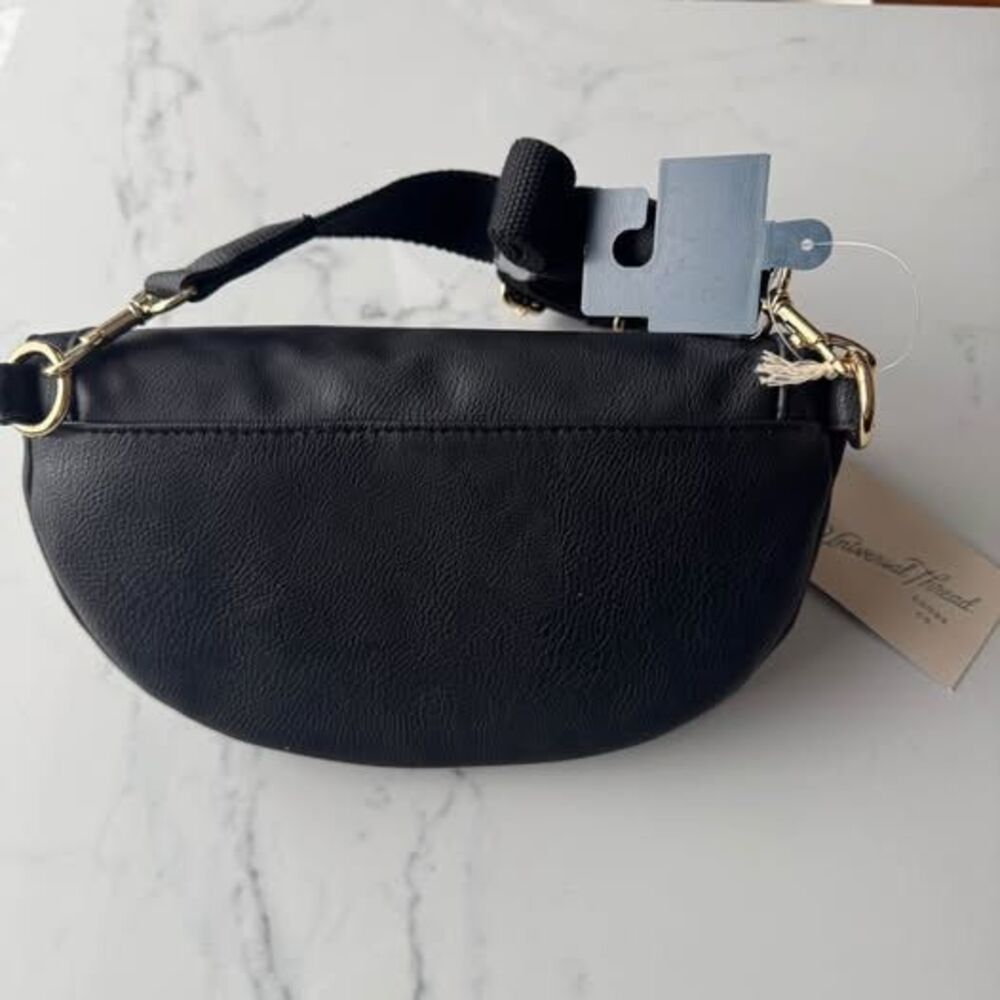 NWT Faux Wicker and Leather Crossbody - Picture 6 of 11